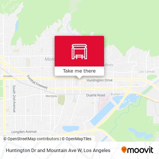 Huntington Dr and Mountain Ave W map