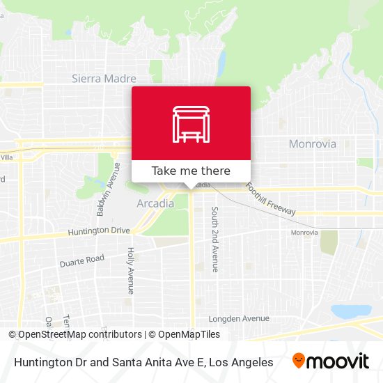 Huntington Dr and Santa Anita Ave E map