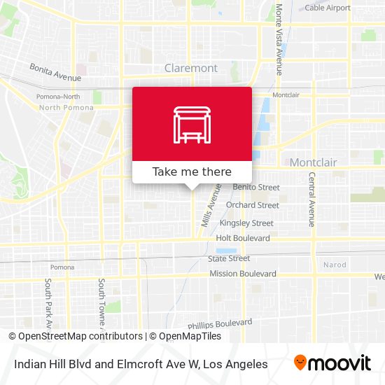 Indian Hill Blvd and Elmcroft Ave W map