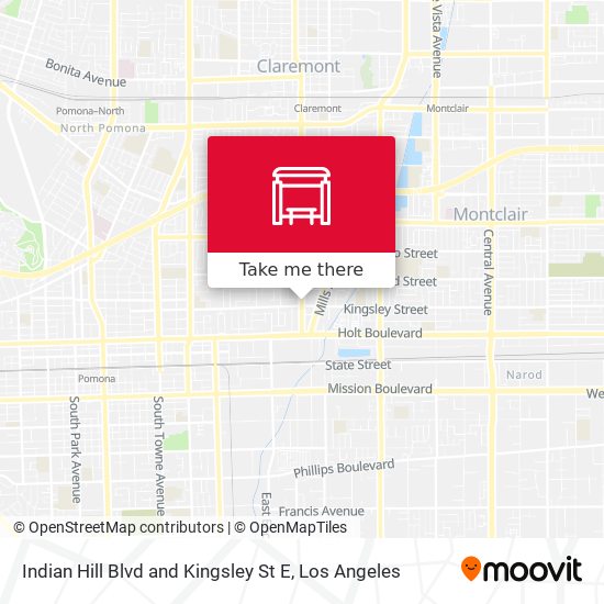 Mapa de Indian Hill Blvd and Kingsley St E