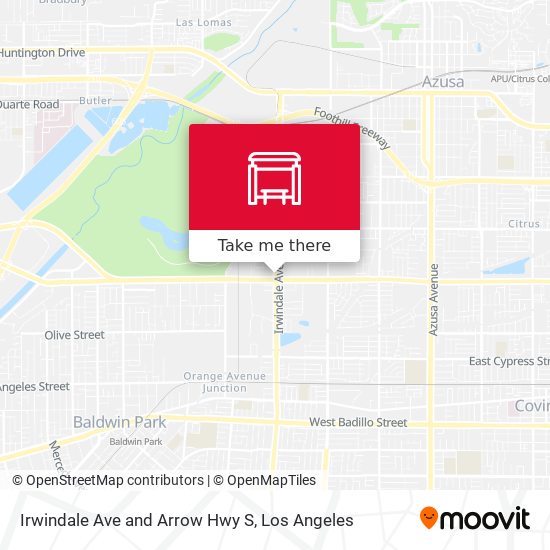 Irwindale Ave and Arrow Hwy S map
