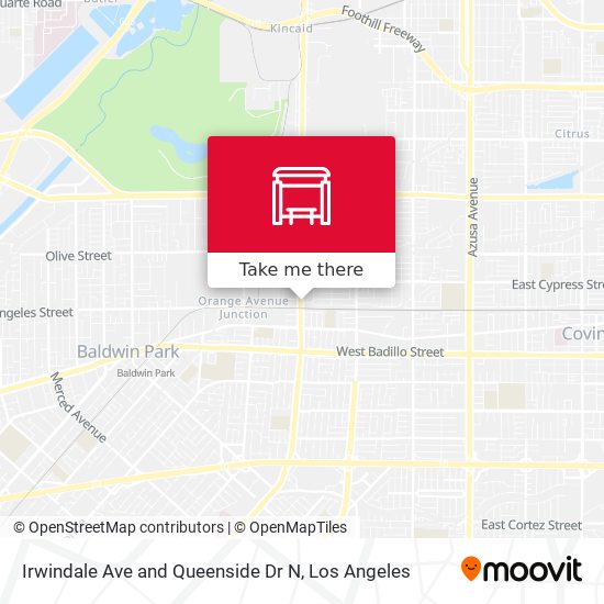 Irwindale Ave and Queenside Dr N map