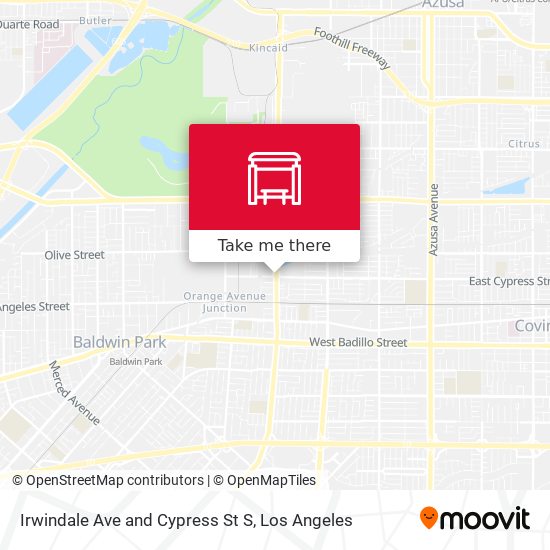 Irwindale Ave and Cypress St S map