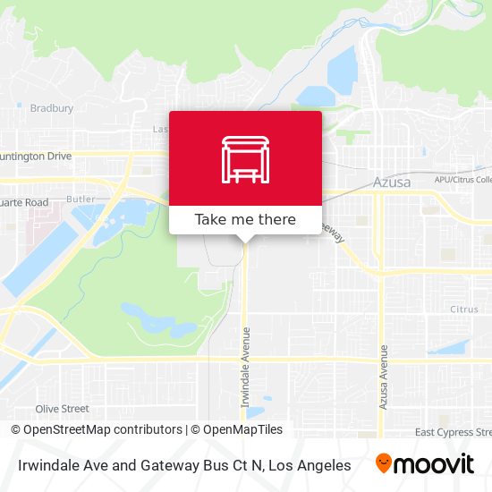 Mapa de Irwindale Ave and Gateway Bus Ct N