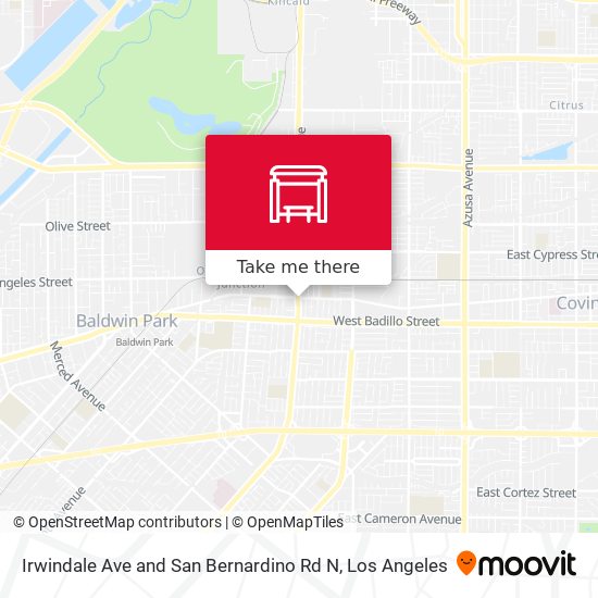 Irwindale Ave and San Bernardino Rd N map