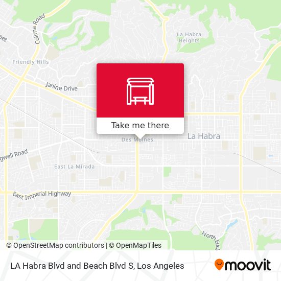 LA Habra Blvd and Beach Blvd S map