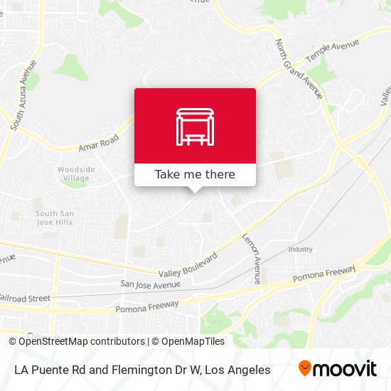 LA Puente Rd and Flemington Dr W map