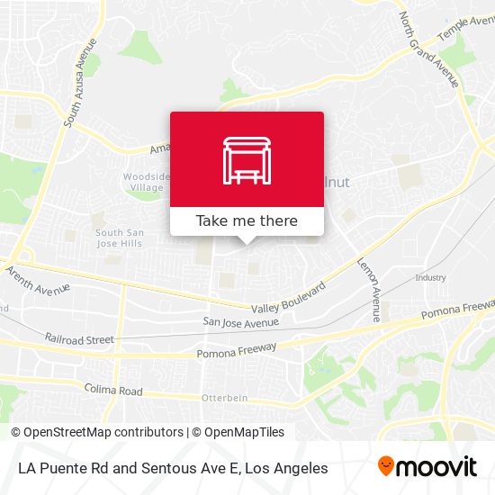 LA Puente Rd and Sentous Ave E map