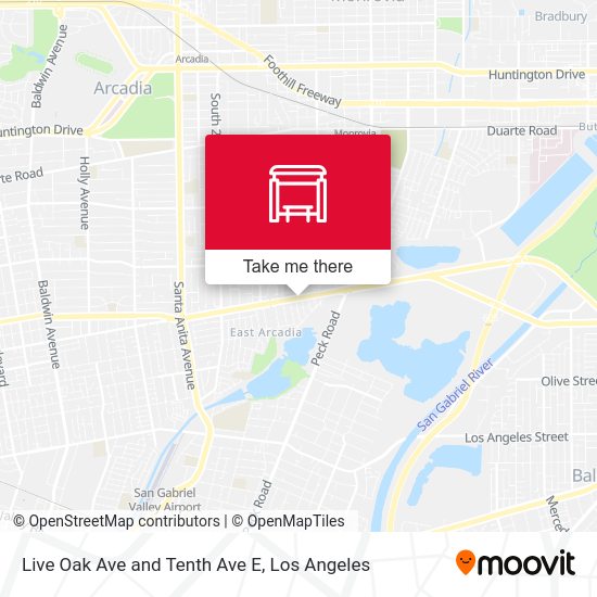 Live Oak Ave and Tenth Ave E map