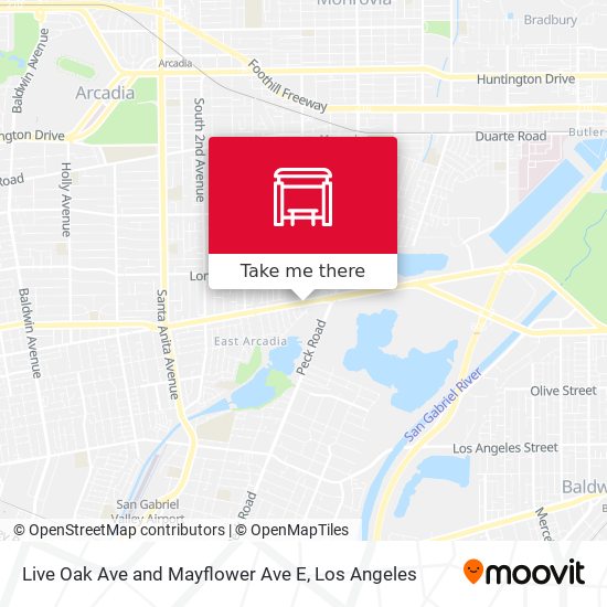 Live Oak Ave and Mayflower Ave E map