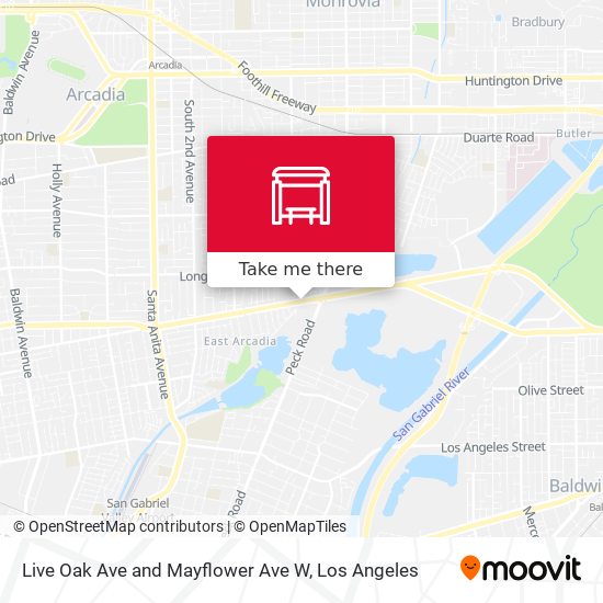 Live Oak Ave and Mayflower Ave W map