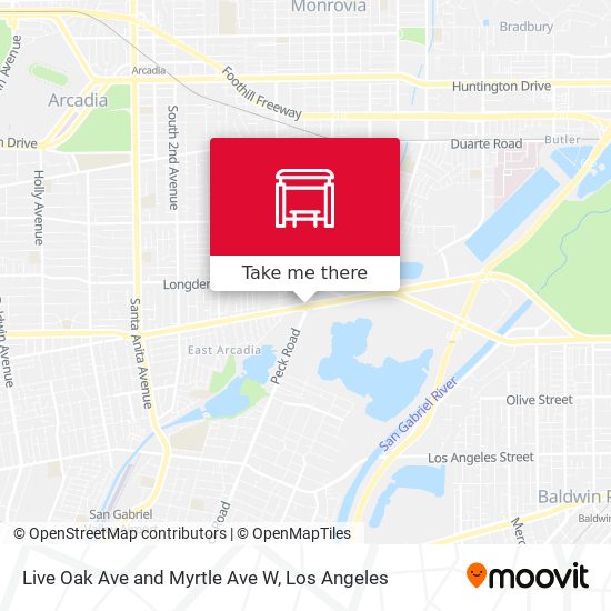 Mapa de Live Oak Ave and Myrtle Ave W