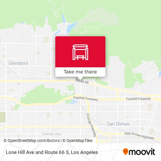 Lone Hill Ave and Route 66 S map