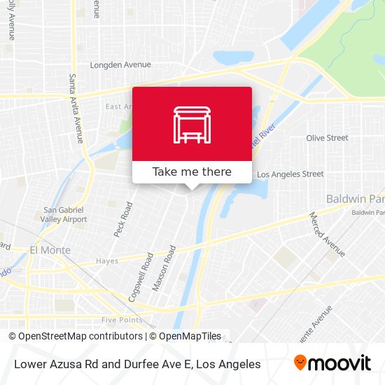 Mapa de Lower Azusa Rd and Durfee Ave E