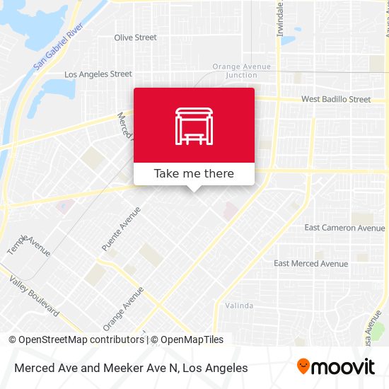 Merced Ave and Meeker Ave N map