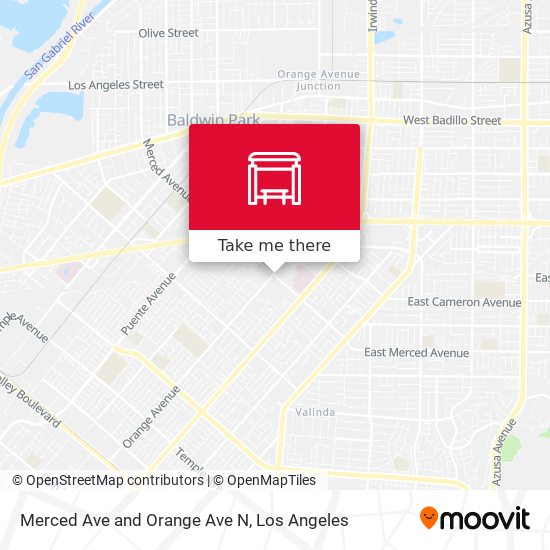 Mapa de Merced Ave and Orange Ave N