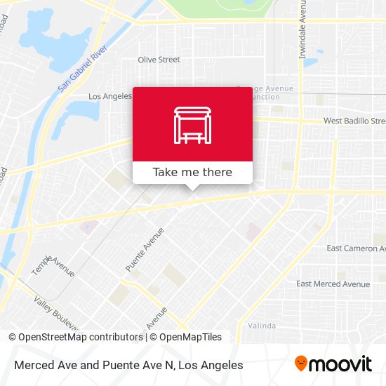 Mapa de Merced Ave and Puente Ave N