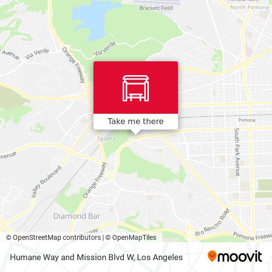 Humane Way and Mission Blvd W map