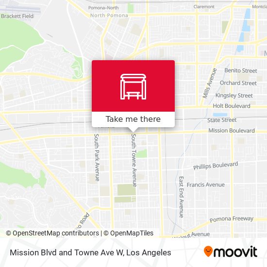 Mapa de Mission Blvd and Towne Ave W