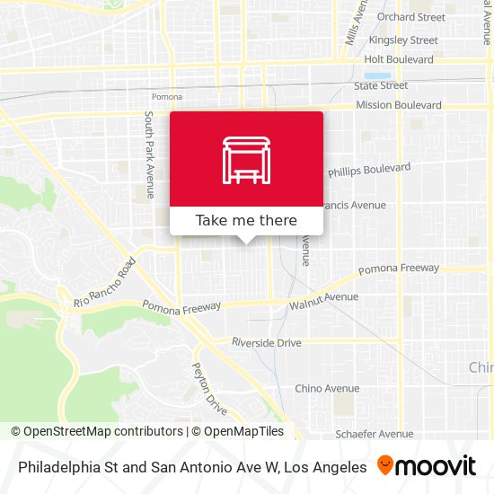 Philadelphia St and San Antonio Ave W map