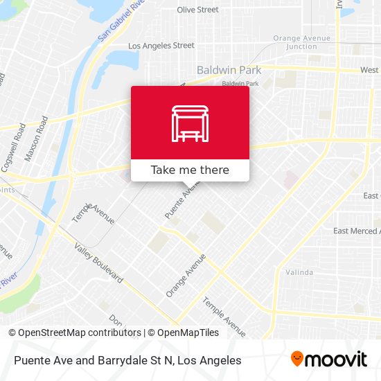 Puente Ave and Barrydale St N map