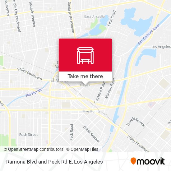 Ramona Blvd and Peck Rd E map