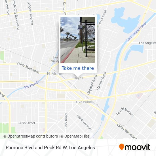 Ramona Blvd and Peck Rd W map