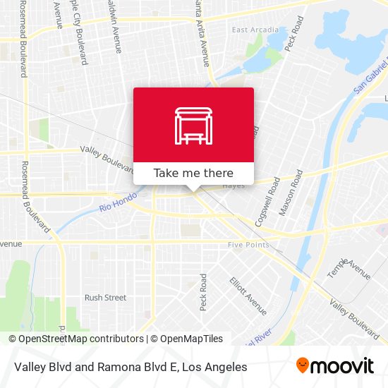 Valley Blvd and Ramona Blvd E map