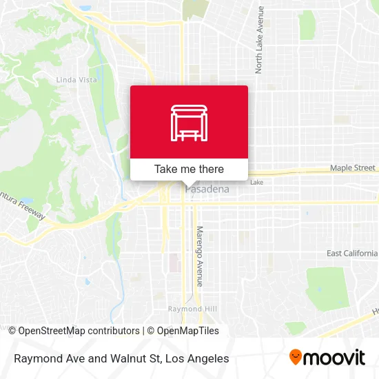 Raymond Ave and Walnut St map