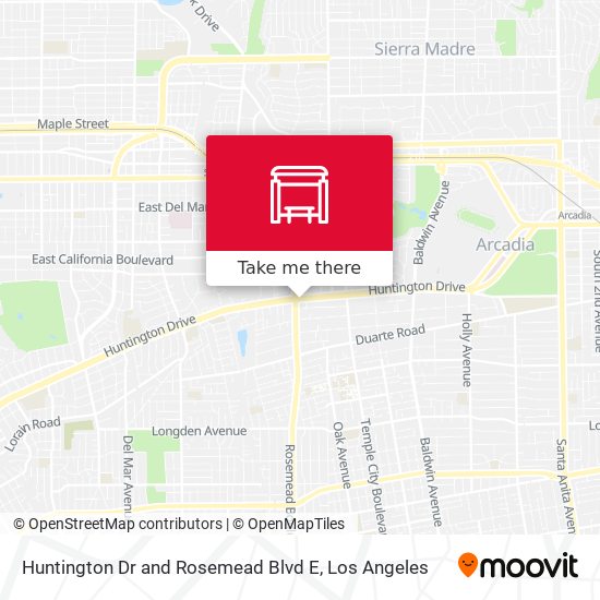 Mapa de Huntington Dr and Rosemead Blvd E