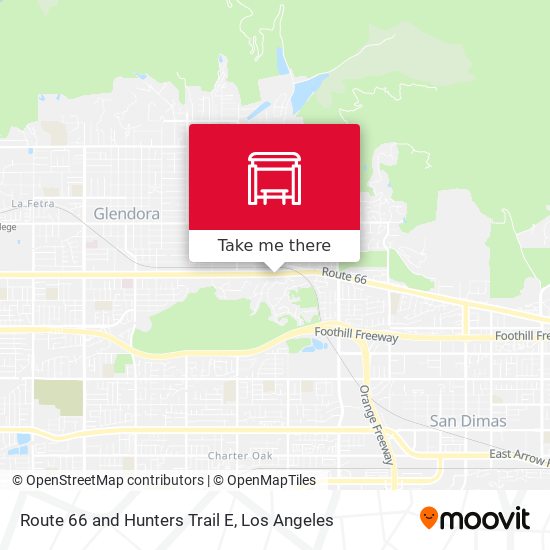 Route 66 and Hunters Trail E map