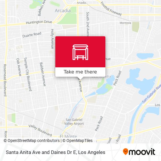 Santa Anita Ave and Daines Dr E map