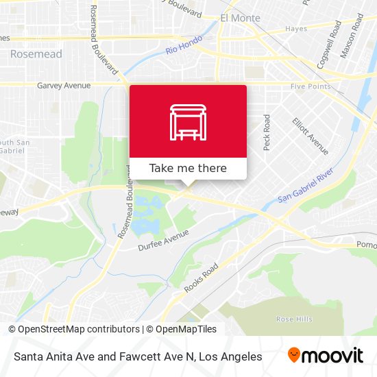 Mapa de Santa Anita Ave and Fawcett Ave N