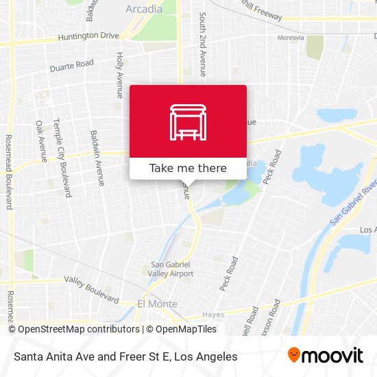 Santa Anita Ave and Freer St E map