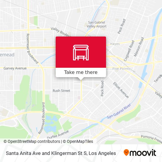 Mapa de Santa Anita Ave and Klingerman St S