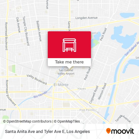 Santa Anita Ave and Tyler Ave E map