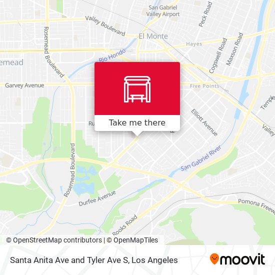 Santa Anita Ave and Tyler Ave S map