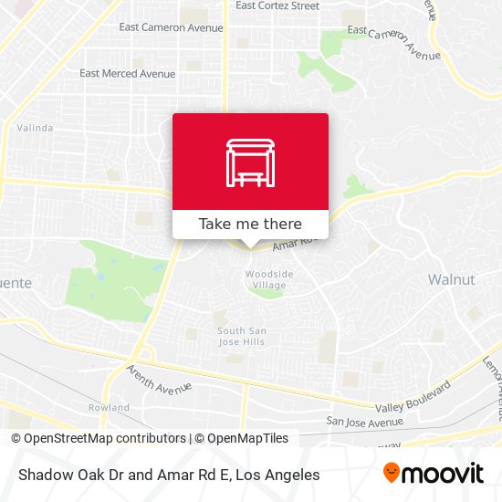 Shadow Oak Dr and Amar Rd E map
