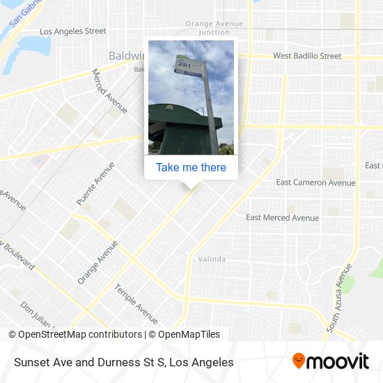Sunset Ave and Durness St S map