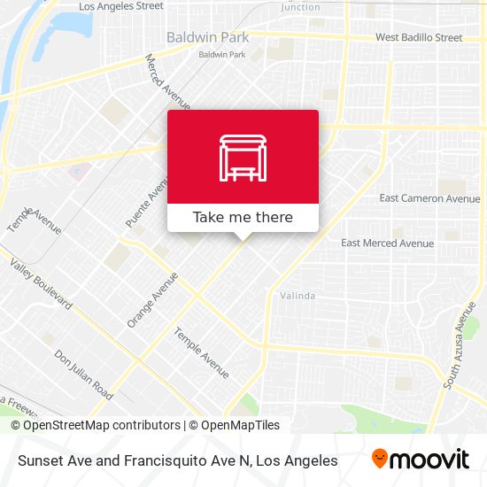 Sunset Ave and Francisquito Ave N map