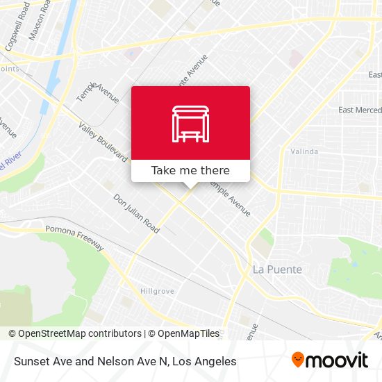 Sunset Ave and Nelson Ave N map