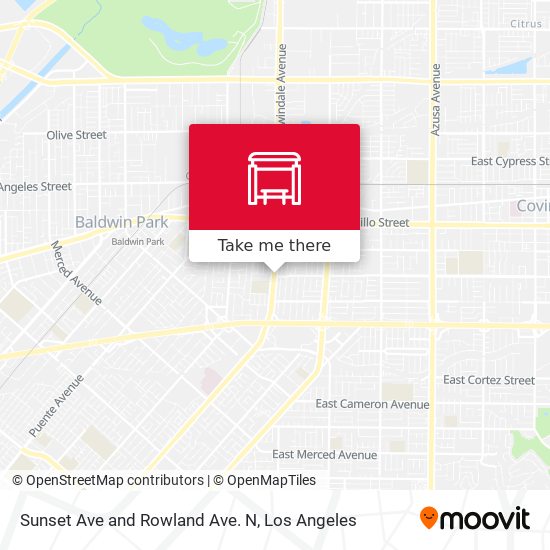Sunset Ave and Rowland Ave. N map