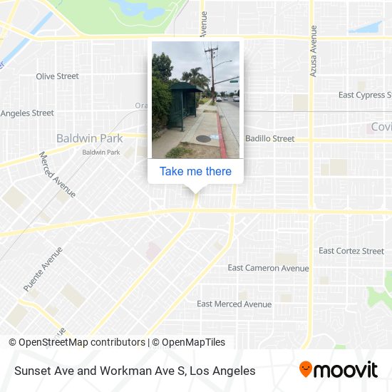 Sunset Ave and Workman Ave S map