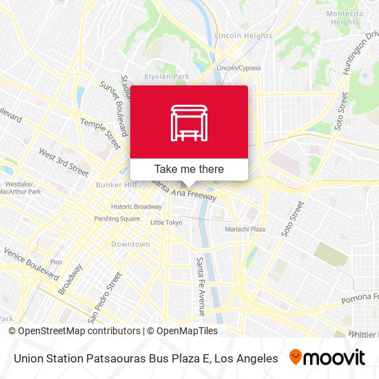 Mapa de Union Station Patsaouras Bus Plaza E