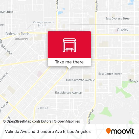 Valinda Ave and Glendora Ave E map