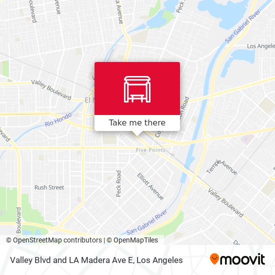 Valley Blvd and LA Madera Ave E map