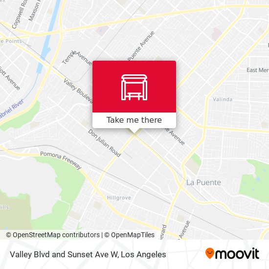 Valley Blvd and Sunset Ave W map