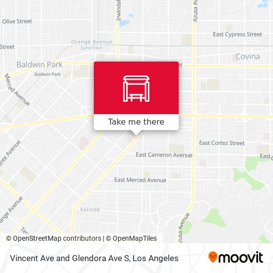 Vincent Ave and Glendora Ave S map