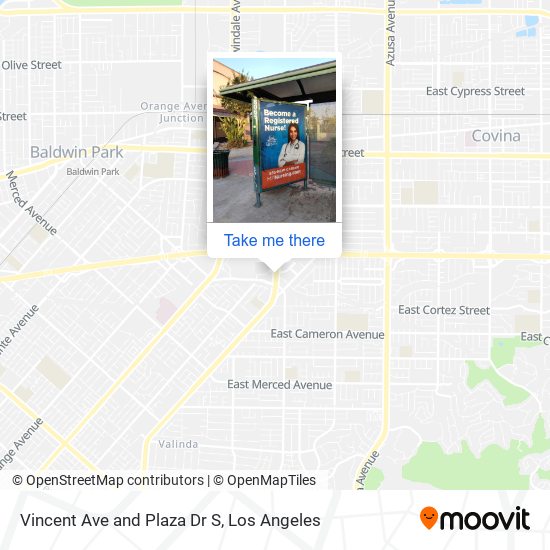 Vincent Ave and Plaza Dr S map