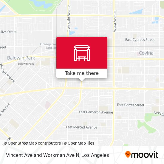 Vincent Ave and Workman Ave N map